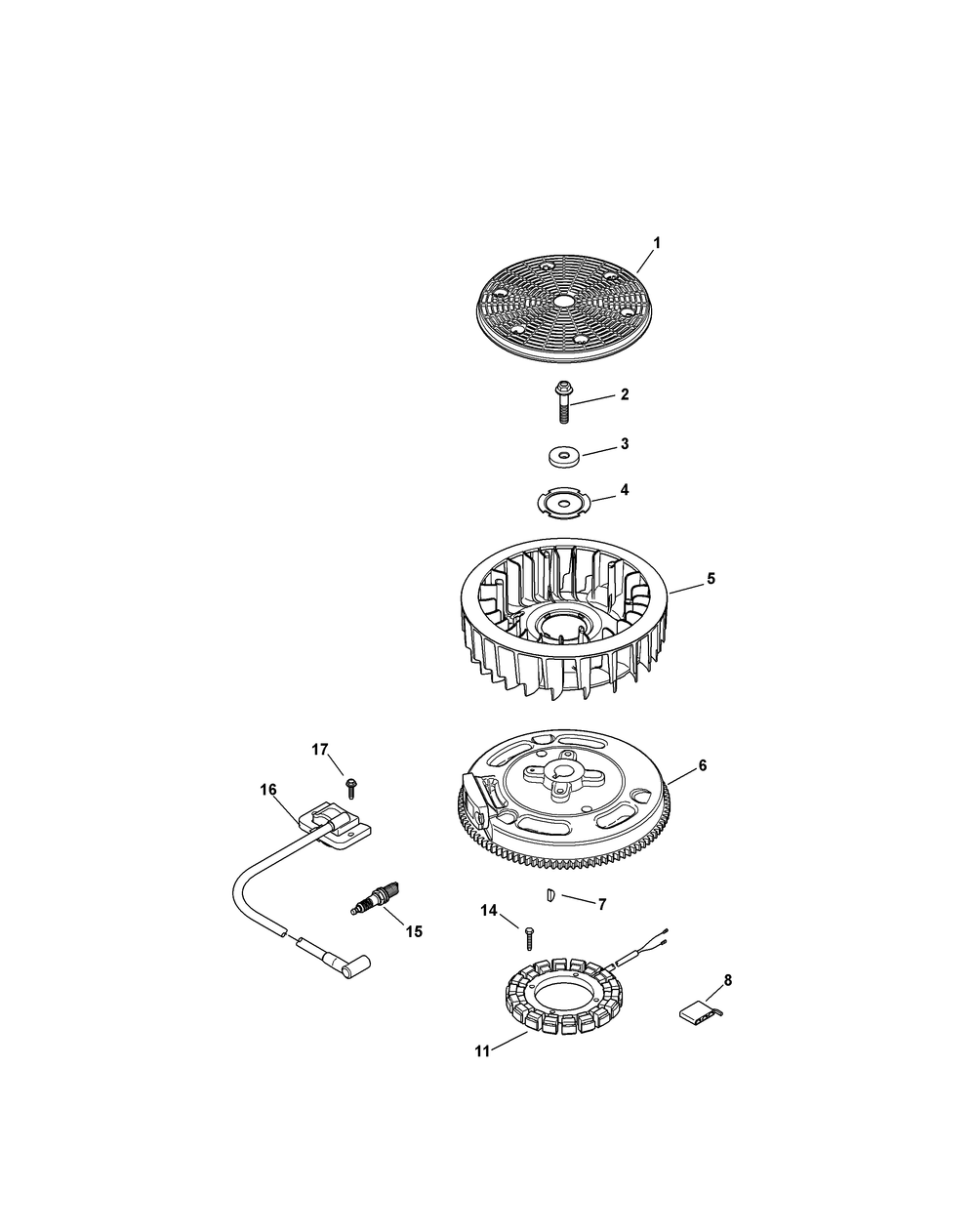 Kohler Sv710-0035 Ignition And Electrical Diagram and Parts List for Z-FORCE44 17AE3AGF-17AE3AGF010 Cub Cadet Lawn Tractor
